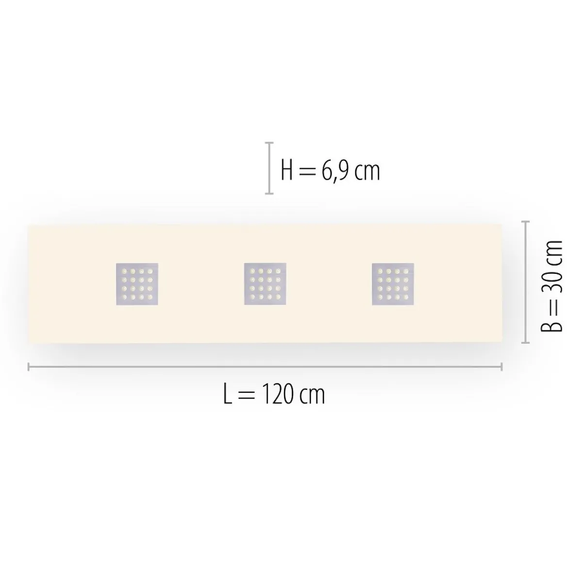 Paul Neuhaus 6436-95 PURE-NEO LED Deckenleuchte aluminium CCT 120x30cm