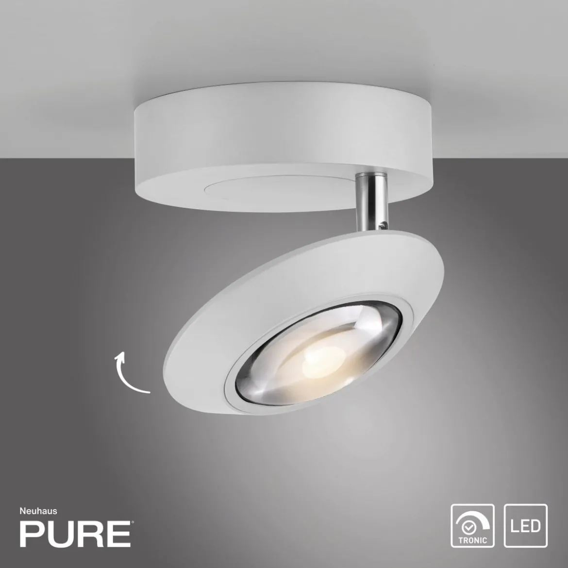 Paul Neuhaus 9051-16 PURE Oculis Deckenleuchte snow 1-flammig