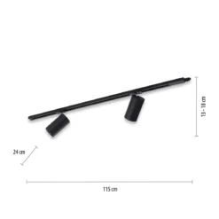 Paul Neuhaus 6214-18 PURE-TECHNIK LED Schienenleuchte schwarz dimmbar