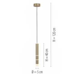 Paul Neuhaus 2211-60 PURE-VEGA LED Pendelleuchte messing matt getrennt schaltbar