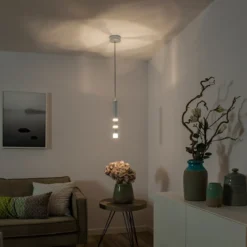Paul Neuhaus 2211-95 PURE-VEGA LED Pendelleuchte aluminium getrennt schaltbar