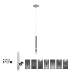 Paul Neuhaus 2211-95 PURE-VEGA LED Pendelleuchte aluminium getrennt schaltbar