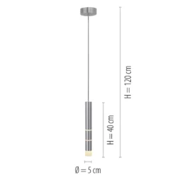 Paul Neuhaus 2211-95 PURE-VEGA LED Pendelleuchte aluminium getrennt schaltbar