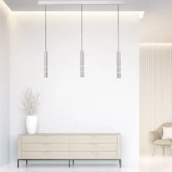Paul Neuhaus 2213-95 PURE-VEGA LED Pendelleuchte aluminium 3-flammig getrennt schaltbar