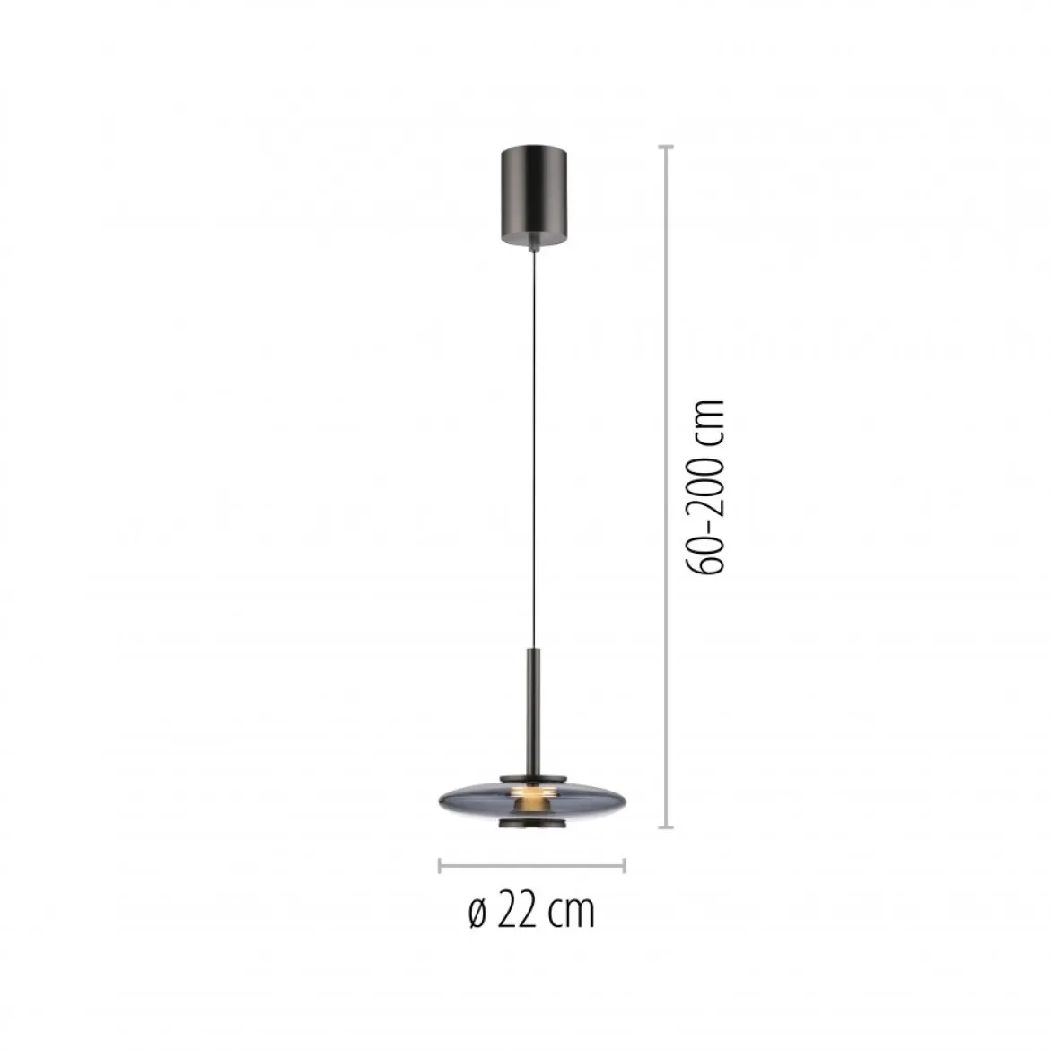 Paul Neuhaus 2053-15 PURE Vitrum Pendelleuchte platin (grau) dimmbar