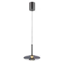 Paul Neuhaus 2053-15 PURE Vitrum Pendelleuchte platin (grau) dimmbar