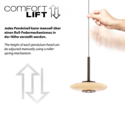 Paul Neuhaus 2053-34 PURE Vitrum Pendelleuchte dark-metal brown dimmbar