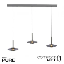 Paul Neuhaus 2083-15 PURE Vitrum Pendelleuchte platin (grau) Comfort Lift