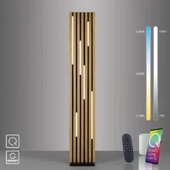 Paul Neuhaus 822-79 Q-AKUSTIK LED Stehleuchte Holz-natur