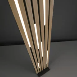 Paul Neuhaus 822-79 Q-AKUSTIK LED Stehleuchte Holz-natur
