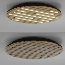 Paul Neuhaus 6421-79 Q-AKUSTIK LED Wand- und Deckenleuchte Holz-natur