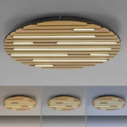 Paul Neuhaus 6421-79 Q-AKUSTIK LED Wand- und Deckenleuchte Holz-natur