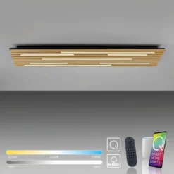 Paul Neuhaus 6422-79 Q-AKUSTIK LED Wand- und Deckenleuchte Holz-natur