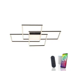 Paul Neuhaus 6073-18 Q-ASMIN LED Deckenleuchte 80x80cm schwarz Smart Home
