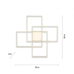 Paul Neuhaus 6073-18 Q-ASMIN LED Deckenleuchte 80x80cm schwarz Smart Home