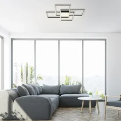 Paul Neuhaus 6073-18 Q-ASMIN LED Deckenleuchte 80x80cm schwarz Smart Home
