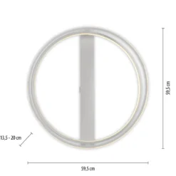 Paul Neuhaus 6739-55 Q-BELUGA LED Deckenleuchte stahlfarben Smart Home