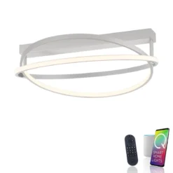 Paul Neuhaus 6739-55 Q-BELUGA  LED Deckenleuchte stahlfarben Smart Home