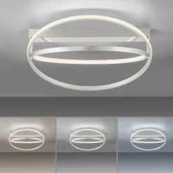 Paul Neuhaus 6739-55 Q-BELUGA  LED Deckenleuchte stahlfarben Smart Home
