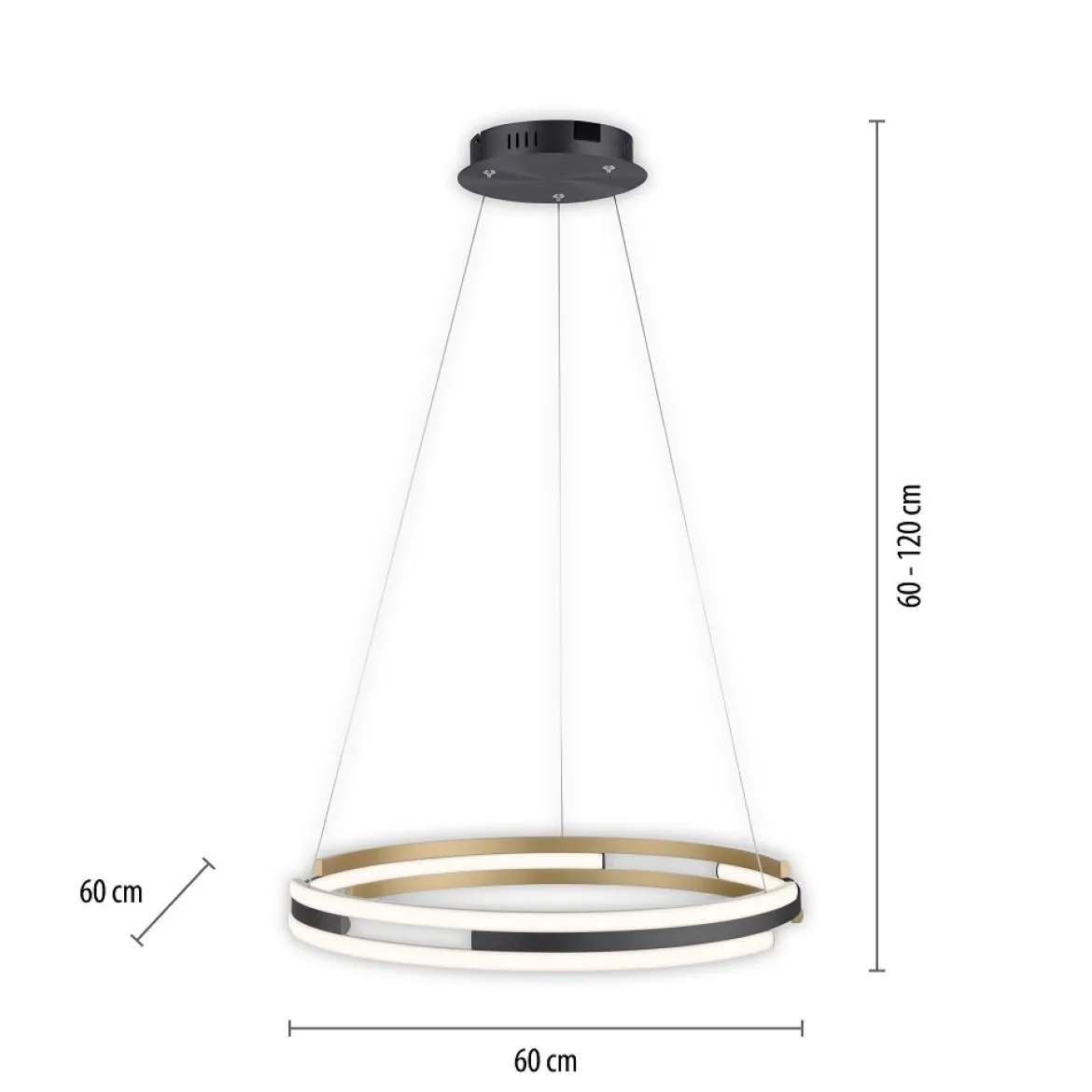 Paul Neuhaus 2051-60 Q-BELUGA LED Pendelleuchte messing matt schwarz Smart Home