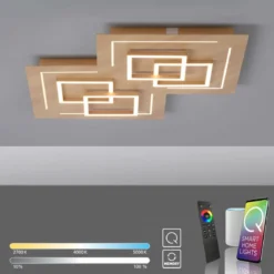 Paul Neuhaus 8181-79 Q-LINEA LED Deckenleuchte Holzdekor
