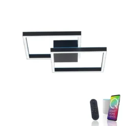 Paul Neuhaus 6144-18 Q-MARKO LED Deckenleuchte quadratisch Schwarz RGBW