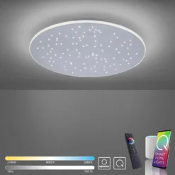 Paul Neuhaus 8037-95 Q-NIGHTSKY Deckenleuchte aluminium rund