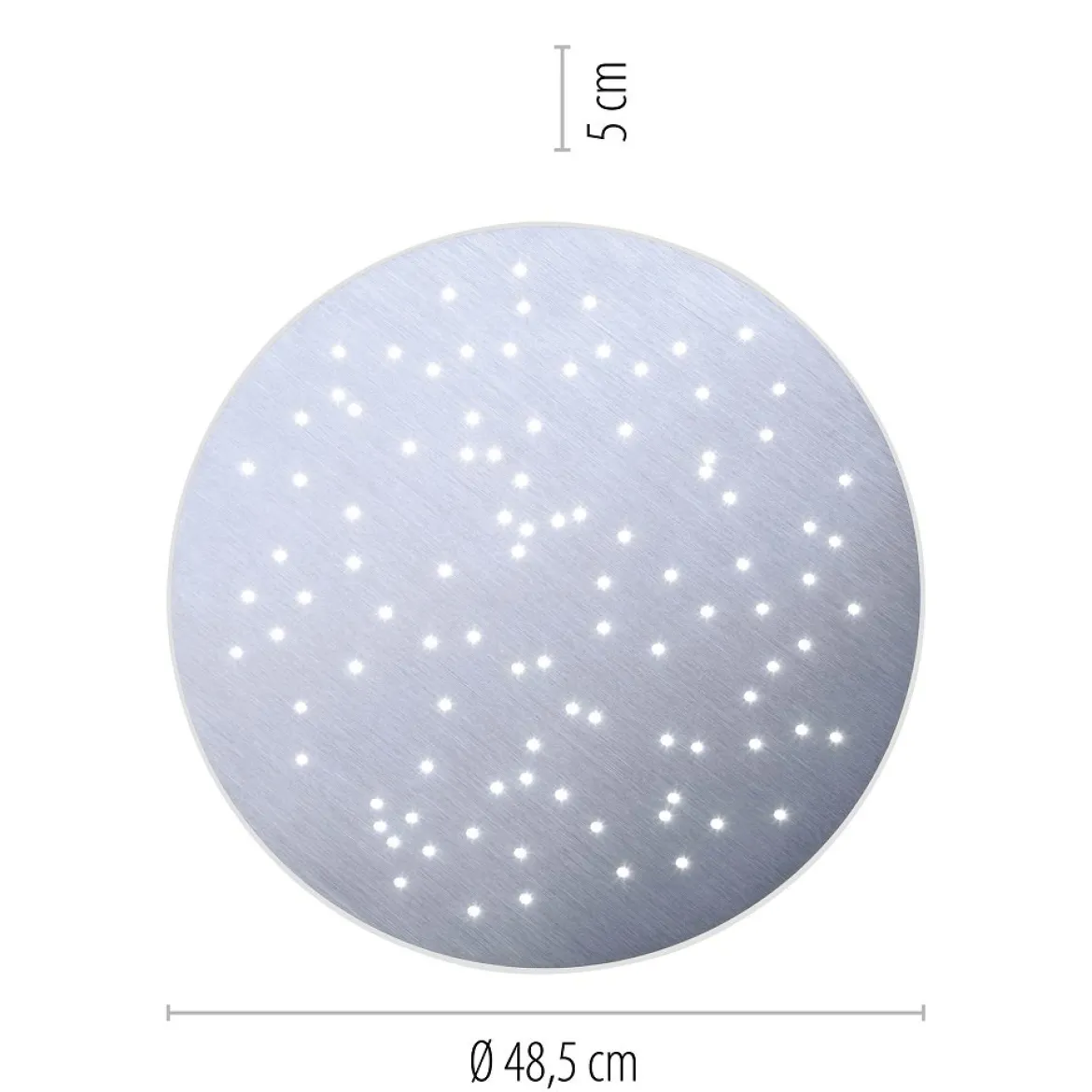 Paul Neuhaus 8037-95 Q-NIGHTSKY Deckenleuchte aluminium rund