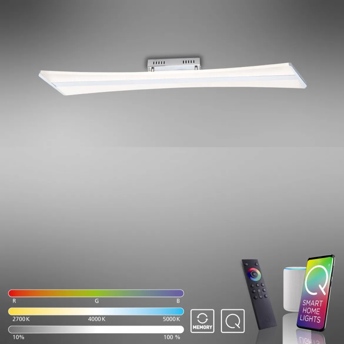 Paul Neuhaus 6843-17 Q-RILLER LED Deckenleuchte chrom