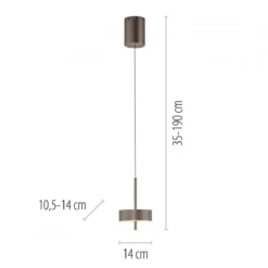 Paul Neuhaus 2247-34 Q-ROTATE LED Pendelleuchte dark-metal brown