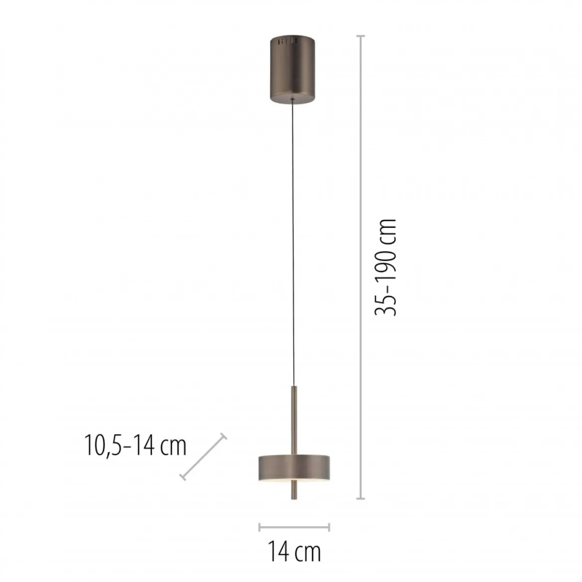 Paul Neuhaus 2247-34 Q-ROTATE LED Pendelleuchte dark-metal brown
