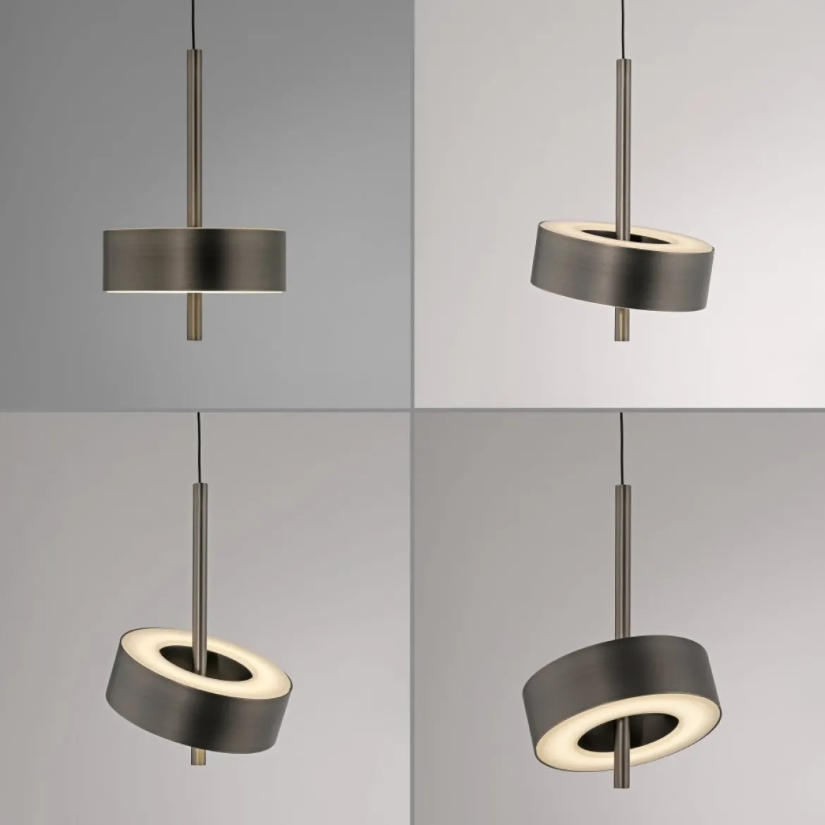 Paul Neuhaus 2247-34 Q-ROTATE LED Pendelleuchte dark-metal brown