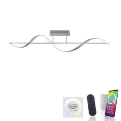 Paul Neuhaus 6385-55 Q-SWING LED Deckenleuchte stahlfarben Smart Home