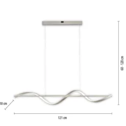 Paul Neuhaus 2385-55 Q-SWING LED Pendelleuchte stahlfarben Smart Home