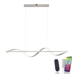 Paul Neuhaus 2385-55 Q-SWING LED Pendelleuchte stahlfarben Smart Home