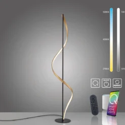 Paul Neuhaus 438-13 Q-SWING LED Stehleuchte anthrazit messing Smart Home