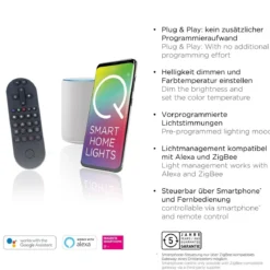 Paul Neuhaus 438-13 Q-SWING LED Stehleuchte anthrazit messing Smart Home