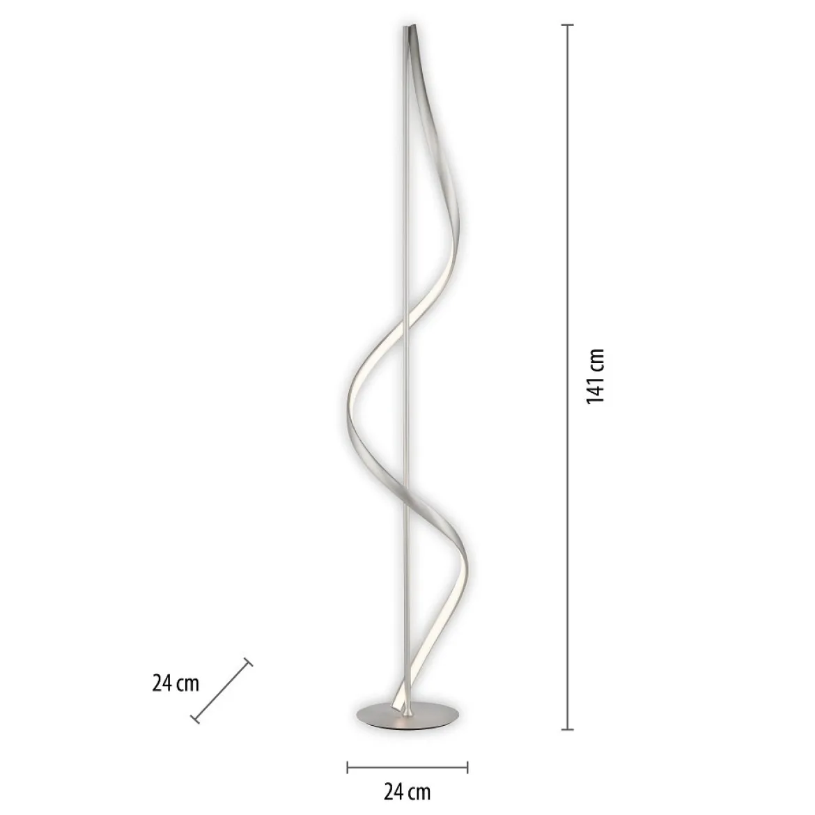 Paul Neuhaus 438-55 Q-SWING LED Stehleuchte stahlfarben Smart Home