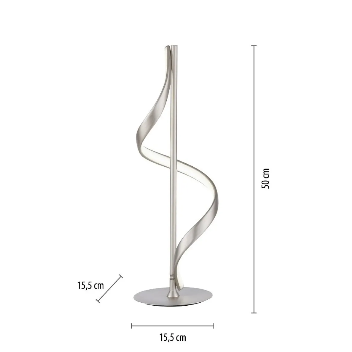 Paul Neuhaus 4385-55 Q-SWING LED Tischleuchte stahlfarben Smart Home