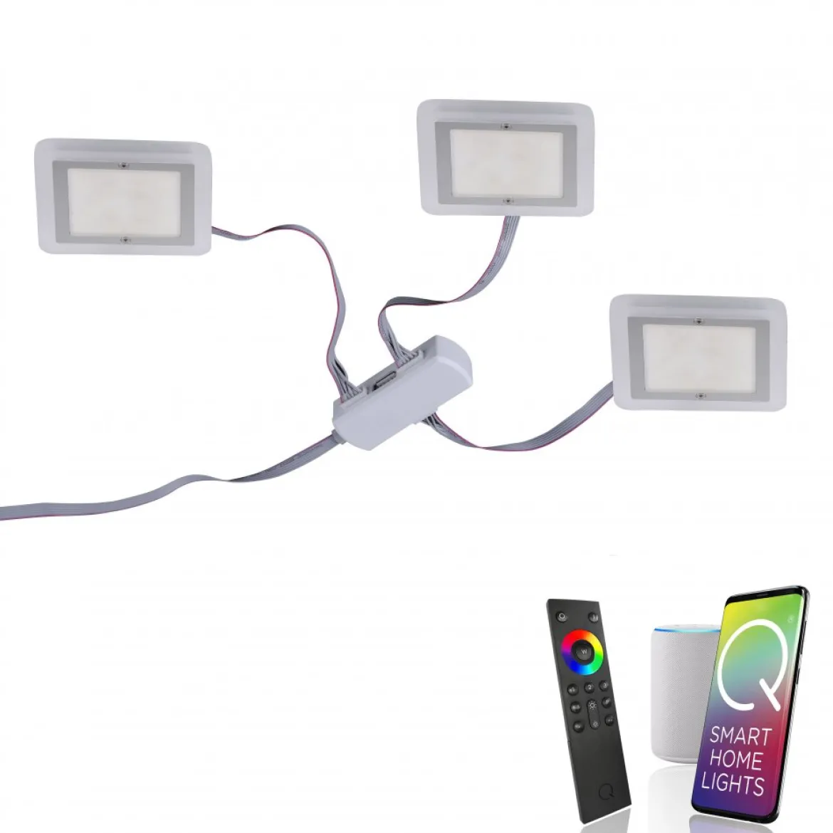 Paul Neuhaus 1160-17 Q-VIDAL LED Einbauleuchte chrom 3er-Set