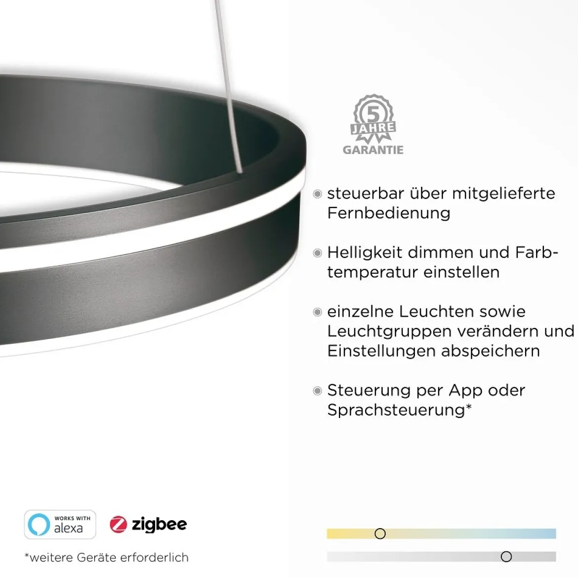 Paul Neuhaus 8412-13 Q-VITO 79 Pendelleuchte anthrazit