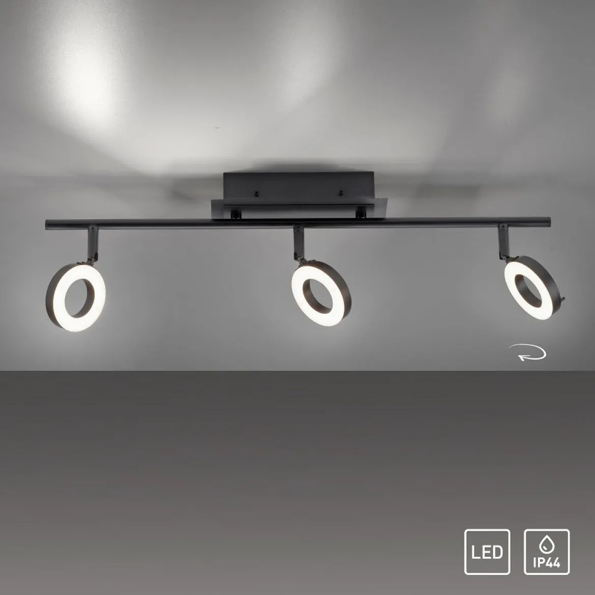 Paul Neuhaus 6785-13 SILEDA LED Deckenleuchte 3-flammig Anthrazit
