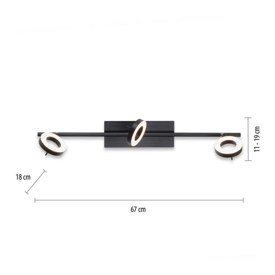 Paul Neuhaus 6785-13 SILEDA LED Deckenleuchte 3-flammig Anthrazit