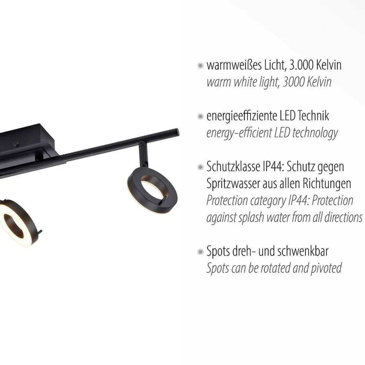 Paul Neuhaus 6785-13 SILEDA LED Deckenleuchte 3-flammig Anthrazit