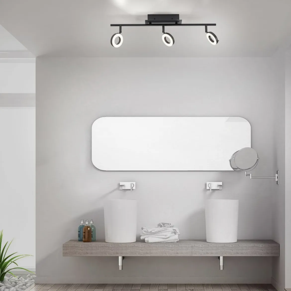 Paul Neuhaus 6785-13 SILEDA LED Deckenleuchte 3-flammig Anthrazit