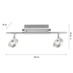 Paul Neuhaus 6781-96 SILEDA LED-Deckenstrahler 2-flammig aluminium