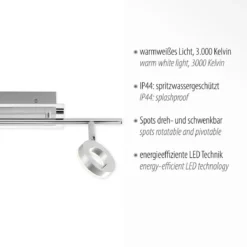 Paul Neuhaus 6781-96 SILEDA LED-Deckenstrahler 2-flammig aluminium