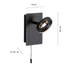 Paul Neuhaus 9785-13 SILEDA Wandleuchte 1-flammig Anthrazit