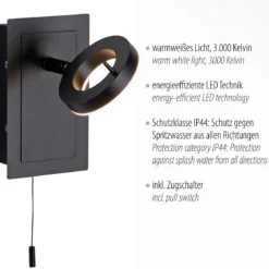 Paul Neuhaus 9785-13 SILEDA Wandleuchte 1-flammig Anthrazit