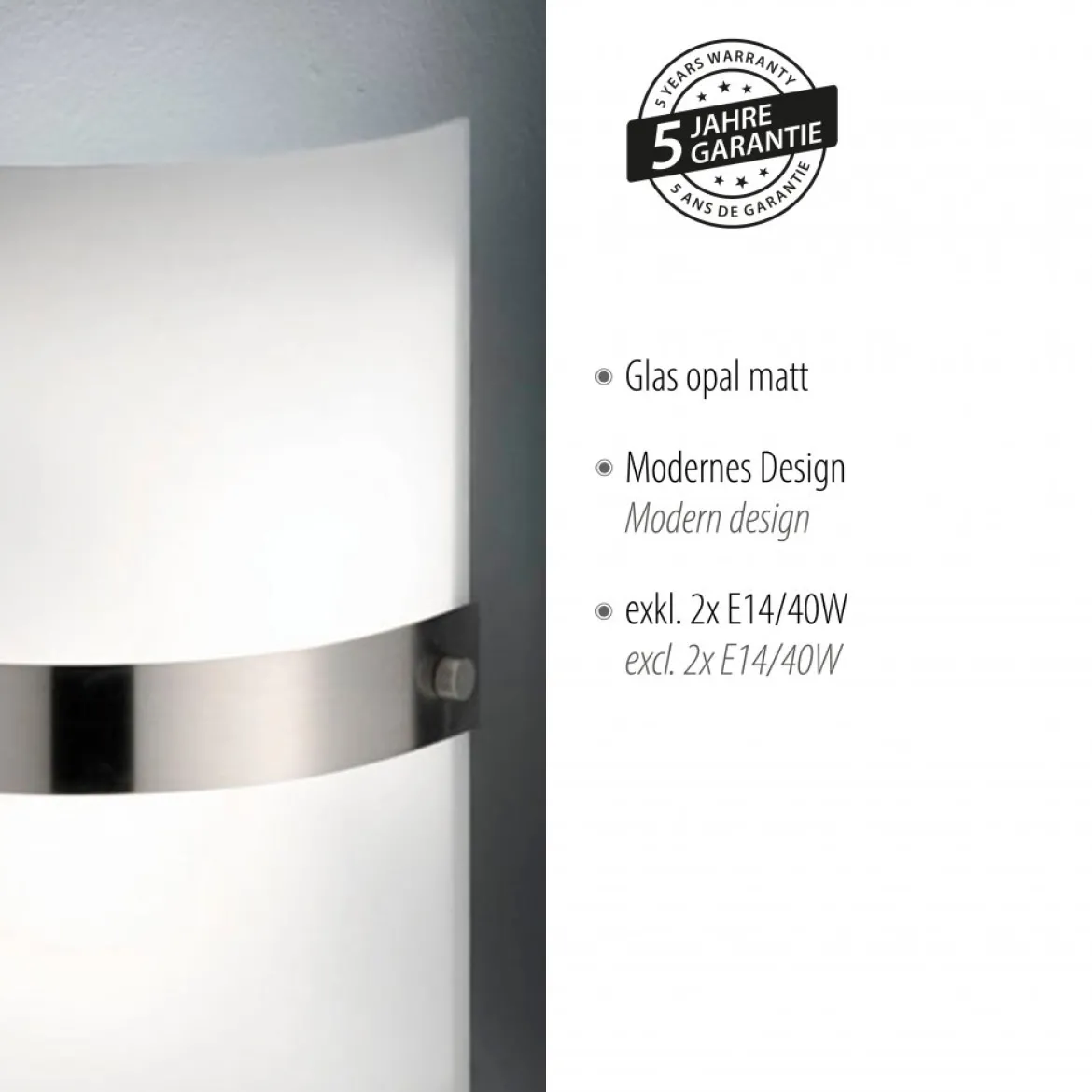 Paul Neuhaus 9846-55 SQUARE LED Wandleuchte stahl